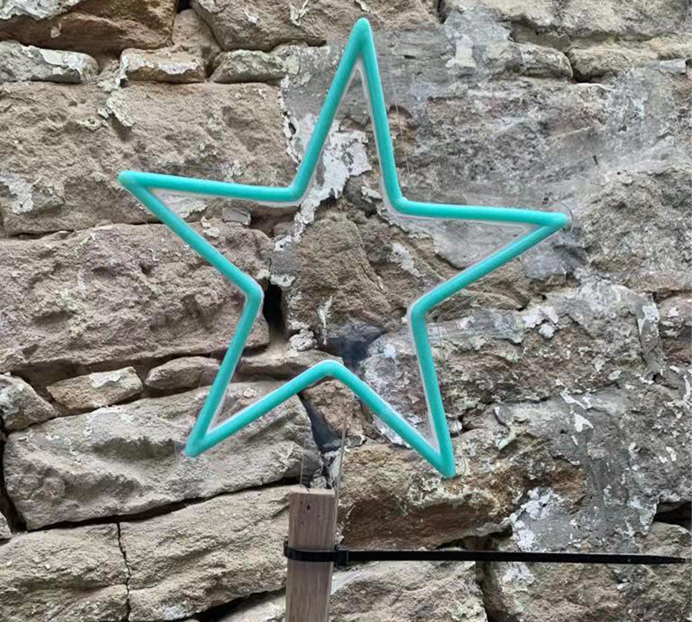 Star neon sign for christmas custom size waterproof outdoor neon sign