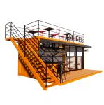 EU 20ft Food Stall Second Floor Container Coffee Shop Constructed with