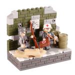 WW2 city wall military accessories map secen soviet soldier officer mini figure