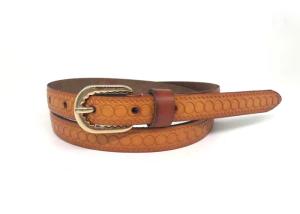 Quality 2.0cm Women's Skinny Genuine Leather Belts With Embossed Croco wholesale