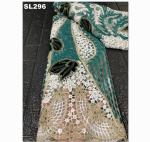Hot Sale Nigerian Ladies Wedding Fabrics African Aqua Beaded Tulle Lace For