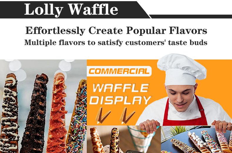 TCG-804W Tree Shape Waffle Makers 4pcs Waffle Machine Lolly Stick Waffle Non-stick Coating