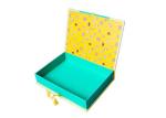 Fancy Matte Black Gift Box Packaging , Apparel Gift Boxes For Shirts 7*7*5cm