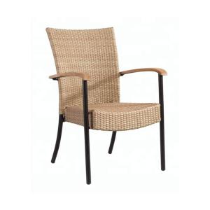 Quality 90cm Height 63cm Length High Back Rattan Garden Chairs , Woven Garden Chairs UV Resistant wholesale