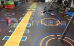 vibration resistant Glue free Gym Flooring Rubber Tile for Sports
