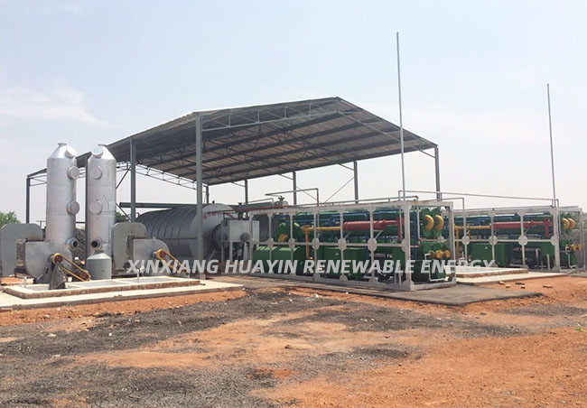 ISO Huayin pyrolysis oil from plastic waste Vacuum In India