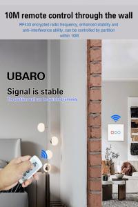 Quality Smart Home White Tempered Glass Panel Wireless Remote Switch Controllable Remote Wall Switch 0 - 20 Meters wholesale