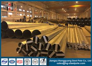 Quality Polygonal 55FT Steel Power Transmission Poles With Hot Dip Galvanized / Painting wholesale
