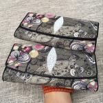 Authentic True Stingray Skin Female Zipper Coin Pocket Genuine Leather Lady
