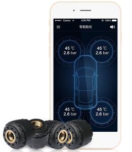 Quality Airplane Aluminum Bluetooth 4.0 Car Tpms System / Auto Tire Pressure Sensor wholesale
