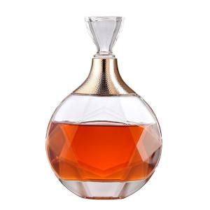 Quality Wine 250ml 400ml 700ml Clear Mini Wine Glass Bottle Brandy Liquor Bottles with Glass Cap wholesale