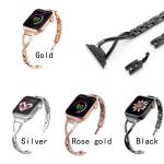 Metal Diamond Apple Smart Watch Strap Apple X Shaped
