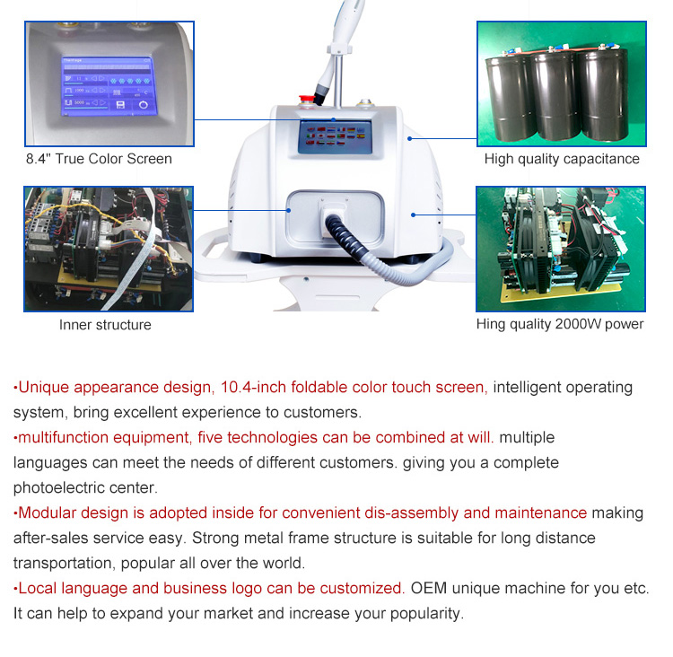 LCD Skin Rejuvenation Shr Hair Removal Machine Two Handpiece