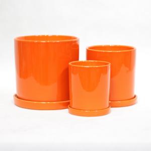 Quality Sleek And Glossy Ceramic Flower Pots With Holes Craftsmanship wholesale