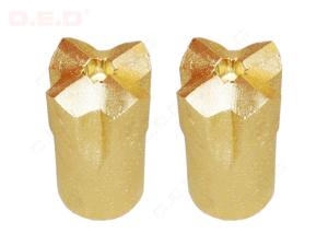 Quality Small Hole Cross Button Rock Carbide Drill Bits Yellow / Golden / Red Color wholesale