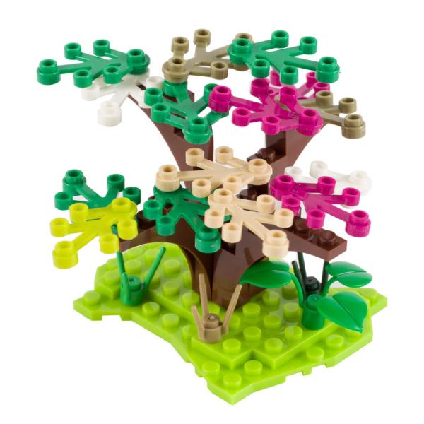 100pcs brick particle 2423 legoinglys plant leaves 4 x 3 garden animal zoo MOC