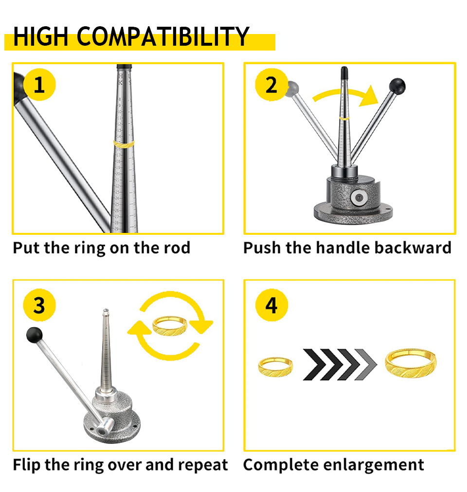 5KG Ring Stretcher And Reducer With US/JP/HK/EUR Size 1-14 Jewelry Repair