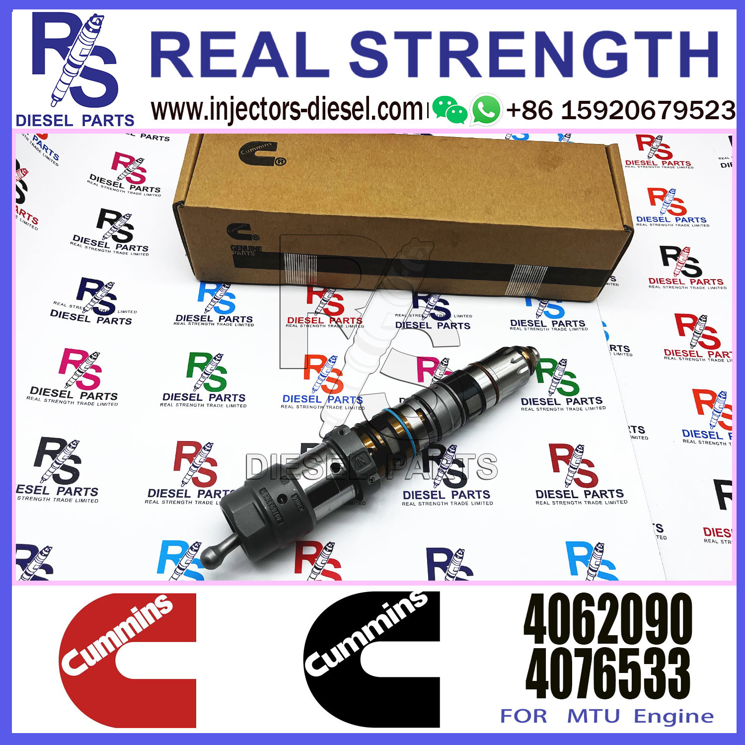 QSK23 Diesel Common Rail Fuel Injector 4902827 4062090 4077076 4088431 4076533