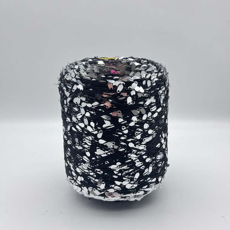 New Product Research Color Melon Seed Sequin Yarn For Hand Knitting