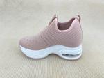 Breathable Pink Platform Loafers Microfiber Loafer Platform Shoes