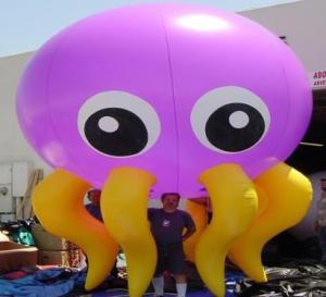 Quality The purple octopus inflatable helium balloon with lighting wholesale