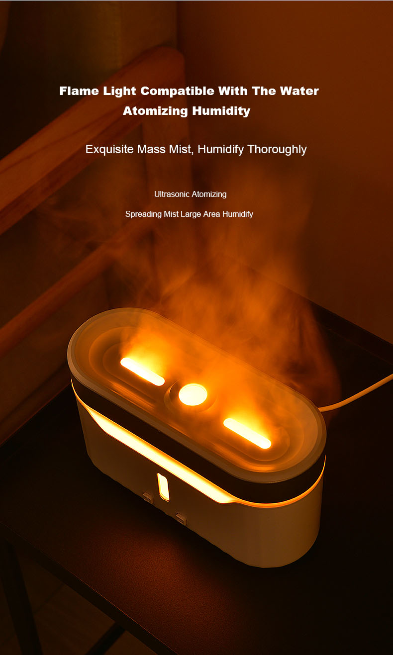 2023 New Flame Water Atomization Jellyfish Fog Humidifier Desktop Portable Essential Oil Aroma Diffuser with Atmosphere Light
