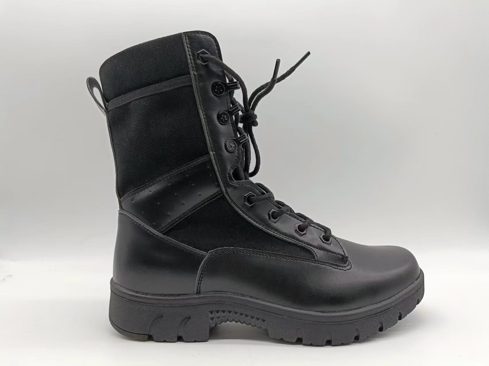 Unisex Ultra Lightweight Outdoor Tactical Boots Black High Top Lace Up
