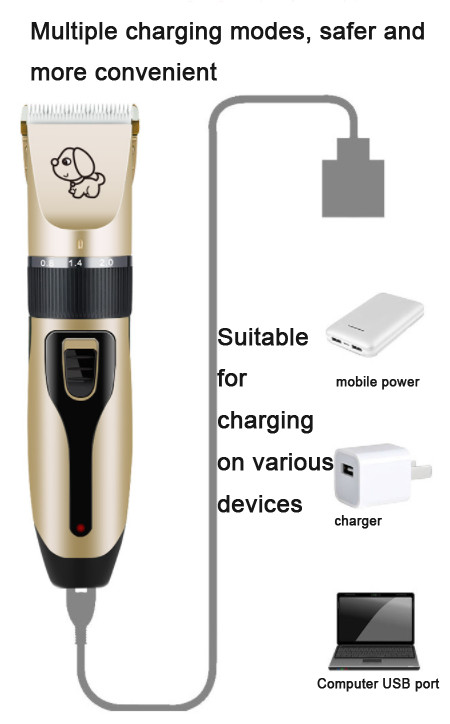Rechargeable Pet Grooming Tool Noiseless Dog Hair Trimmer Clippers