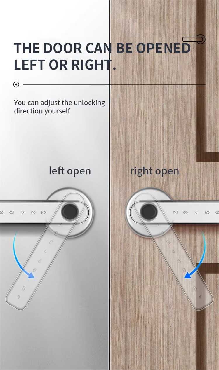 Remote Control Fingerprint Door Lock Security Fingerprint Passcode Lock With Tuya and TThotel APP