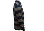 Colorful Mens Long Sleeve Striped Polo Shirts , 2 Piece Collar Mens Knitted Polo