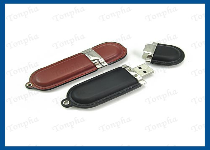 Genuine Leather USB Flash Drive Memory Stick With Customized Engraved Logo