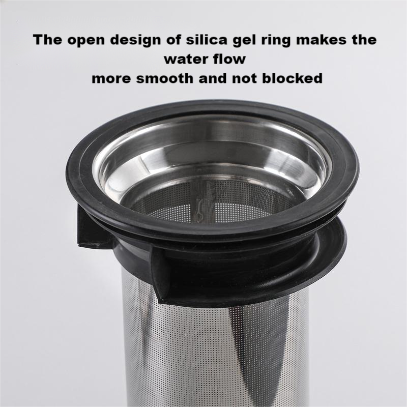 Stainless Steel Filter Iced Tea Coffee Pot with Large Capacity and Exquisite Design
