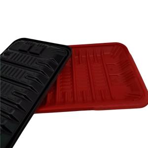 Quality Red Black Plastic Blister Pack PP Disposable Food Packaging Tray wholesale