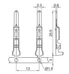 Horizontal Automotive Electrical Crimp Connectors / Car Wiring Terminals