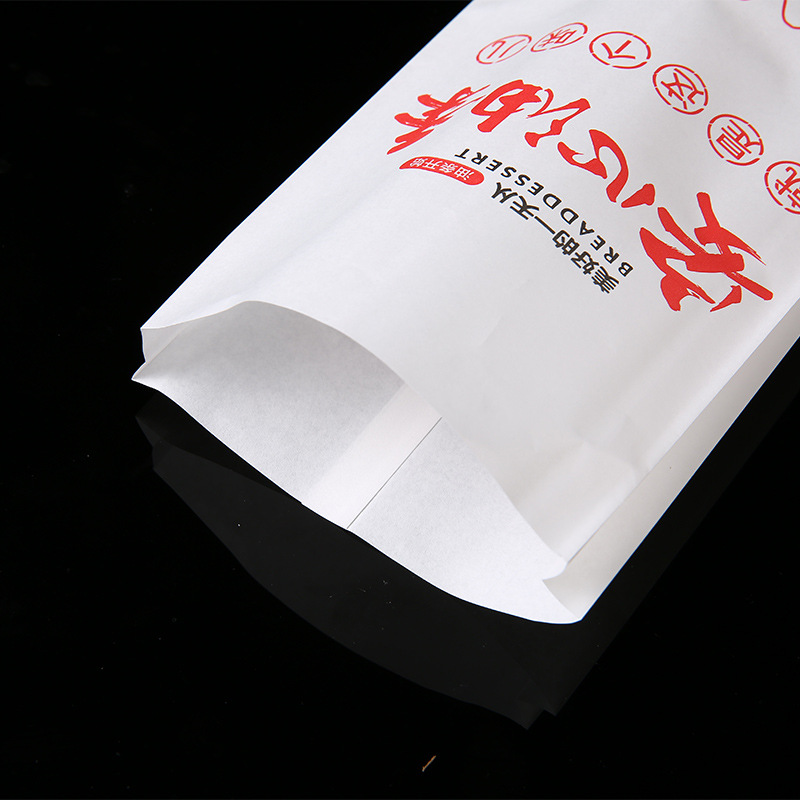 Customized Size White Kraft Paper Bags For Food Takeaway With Luxury Packaging Design