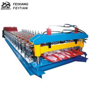 Quality Galvanize Aluminium Iron Color Steel Roll Forming Machine 8-12/Min Working Speed wholesale
