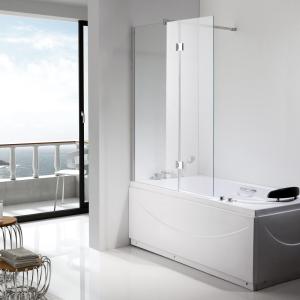 Quality 1200×1400mm Pivot Shower Screen For Bath Clear Glass wholesale