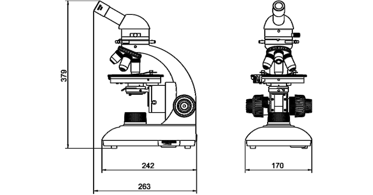 Monocular Head Polarizing Microscope Moved Bertrand Lens POL Round Stage