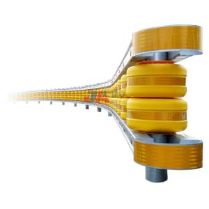 Quality Roadway Safety Yellow EVA Rotary Barrier Anti-Corrosion Guardrails With Standards wholesale