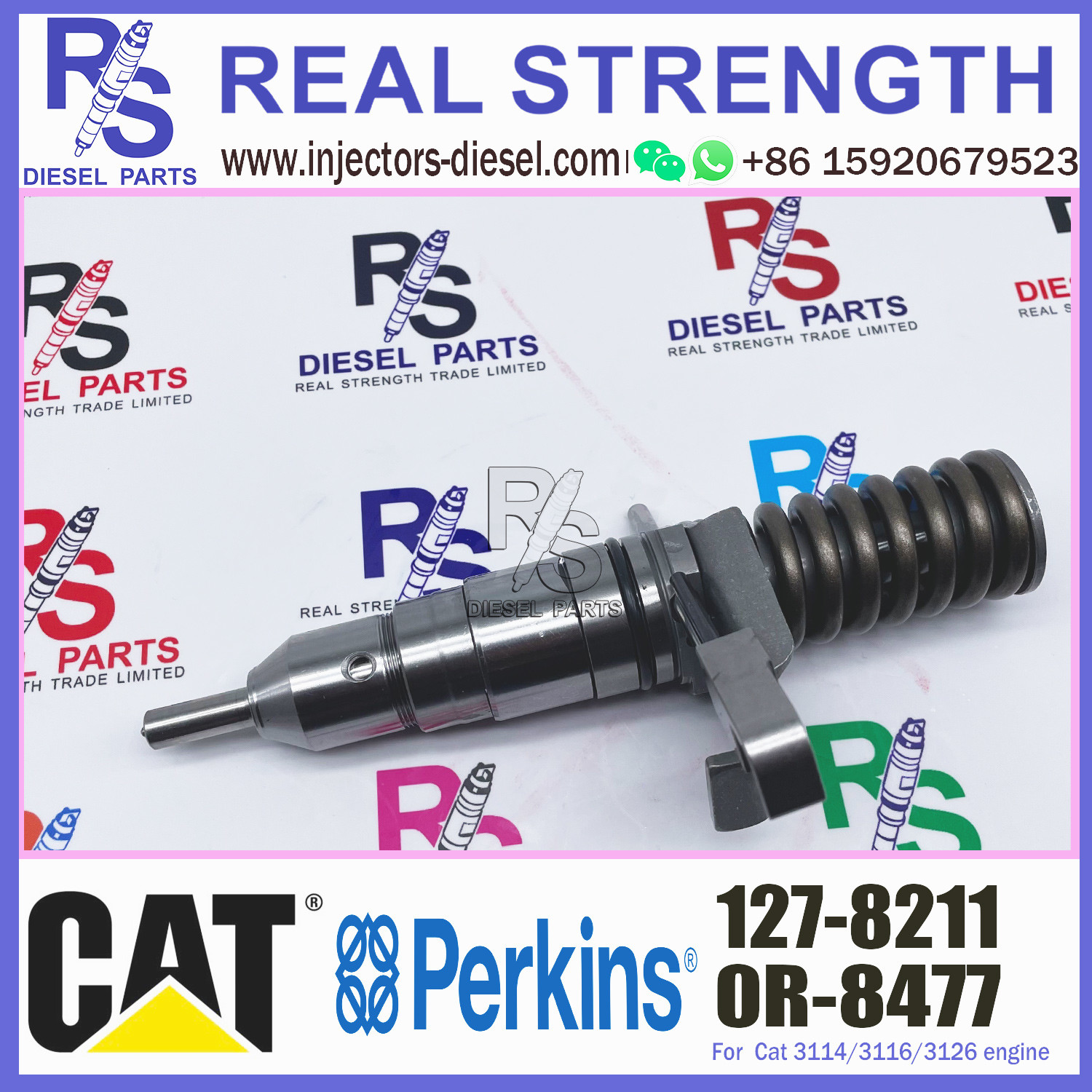 Diesel Fuel Injector 127-8222 127-8211 127-8218 Made In China New Injector 0R8461 0R8477 0R8684 For Excavator