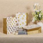 Custom Color Accepted Gold Foil Logo Gift Craft Shopping Paper Hand Bag With