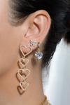 Classic Style 925 Sterling Silver Gold Plated Cubic Zirconia Butterfly Stud