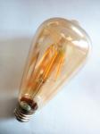 LED Bulb Filament Gloden 400 Lumen Ra 80 30000 Hours 2 years Warranty E27 Base