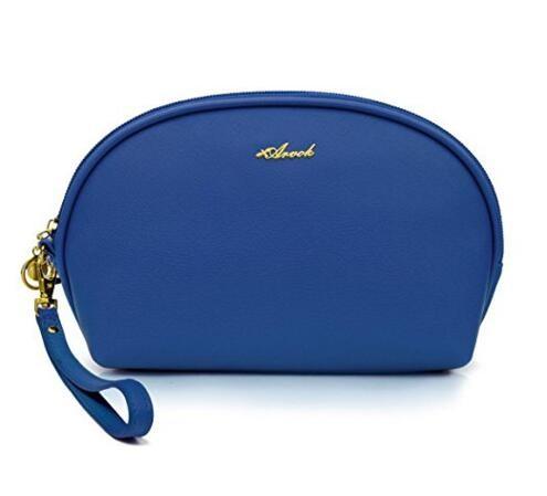 Waterproof PU Zipper Custom Cosmetic Bags , Large Makeup Brush Holder Bag For
