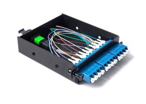 Quality Black MPO Patch Cord Metal 12 Fiber Optical Box 165 * 139 * 33mm wholesale