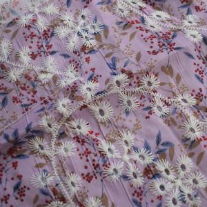 Quality Medium Weight 80 cotton 20 polyester Fabric Apparel Embroidered Lace wholesale