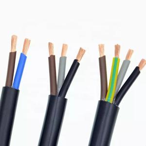 Quality Black Customized Rubber Sheathed Cable Stranded Copper 5 Core 4mm 450v / 750v wholesale