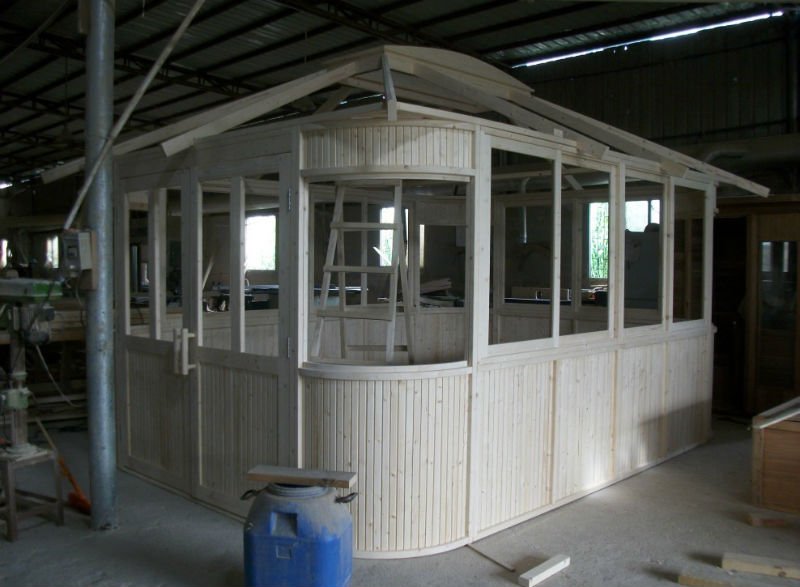 Anti Corrosive Wood Hot Tub Gazebo PFD Stainless Steel Frame For House / Garden