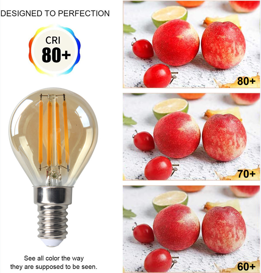 G45 E14 LED Filament Light Bulb 230V 120V 2W 4W filament Led Bulb