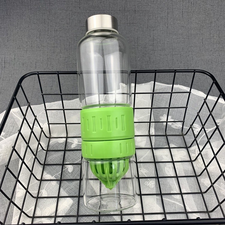 Easy Carry Outdoors 700ml Glass Infusion Water Bottle Bpa Free Tritan Reusable Glass Fruit Infuser Water Bottle Leak Proof Top And Wide Mouth